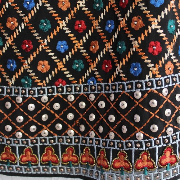 Alice + Olivia Gillian Embroidered beads Embellished women's shift dress sz S - Picture 4 of 8